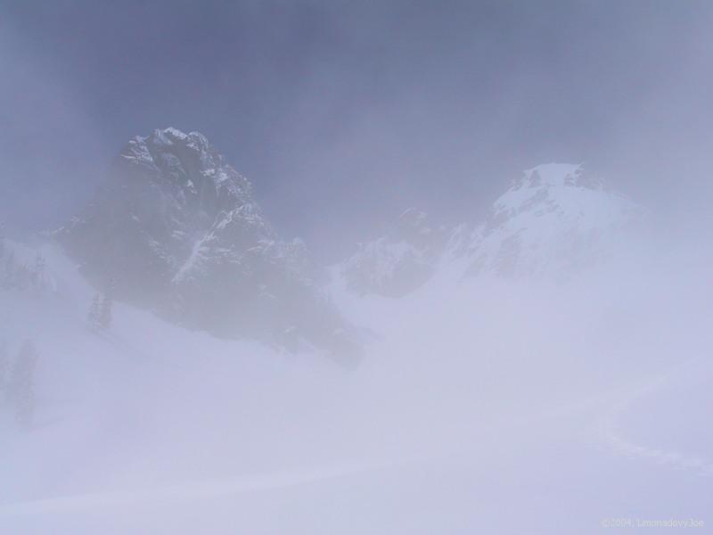 peaks in clouds