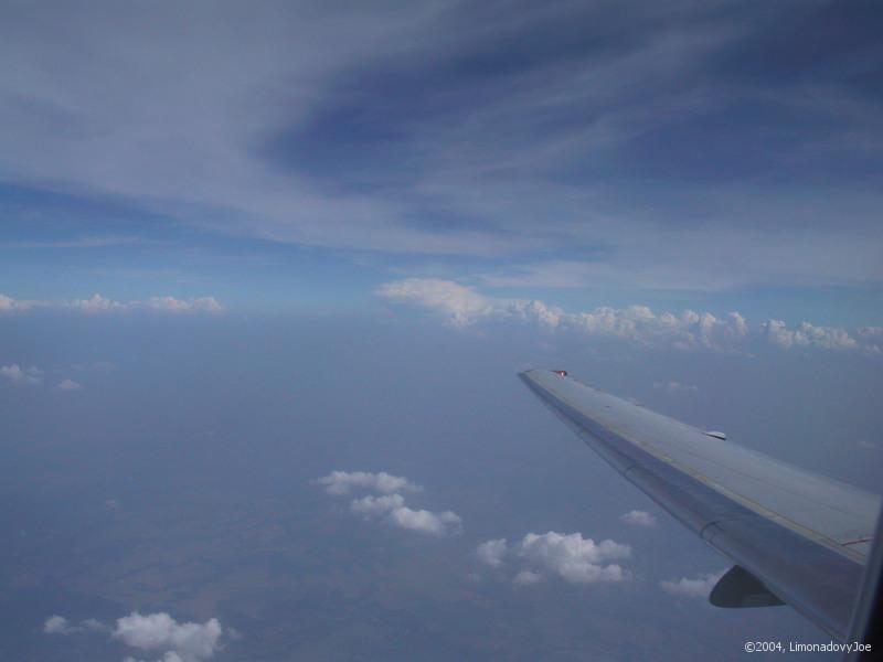 Clouds and wing