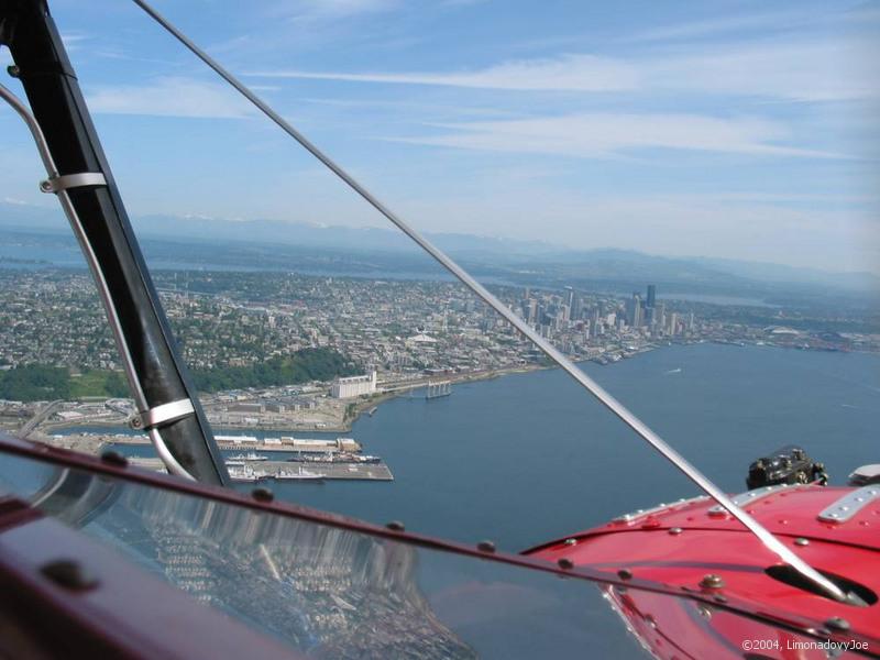 Seattle over the wing