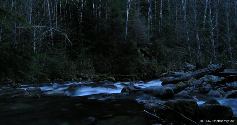 stream in the dark
